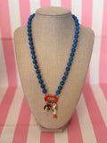 Fish Charm and Beaded Necklace
