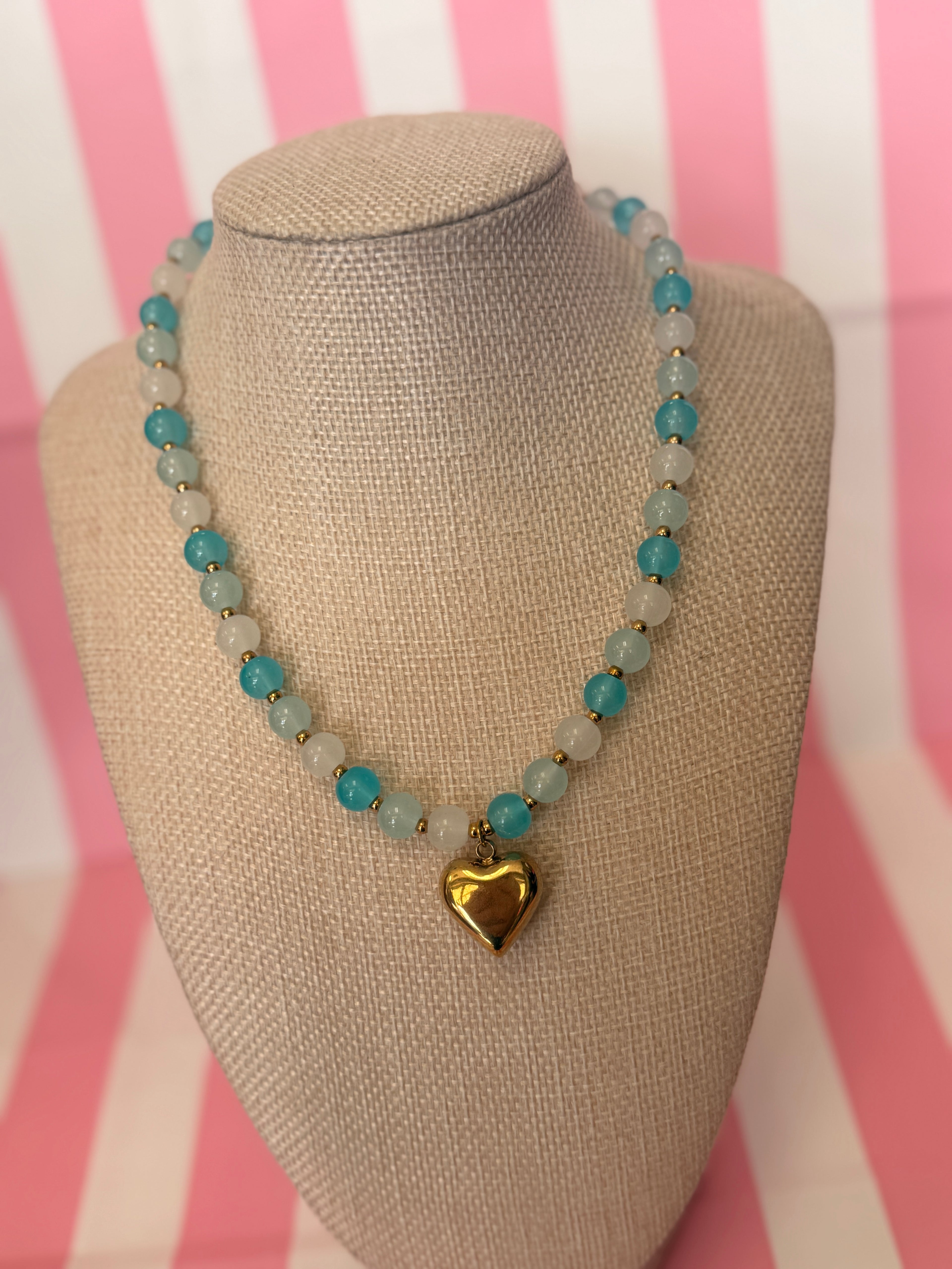 Small Bubble Heart Necklace