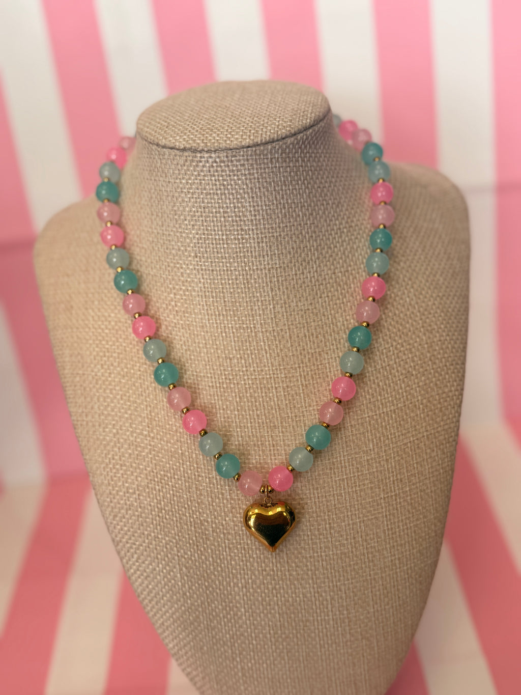 Small Bubble Heart Necklace