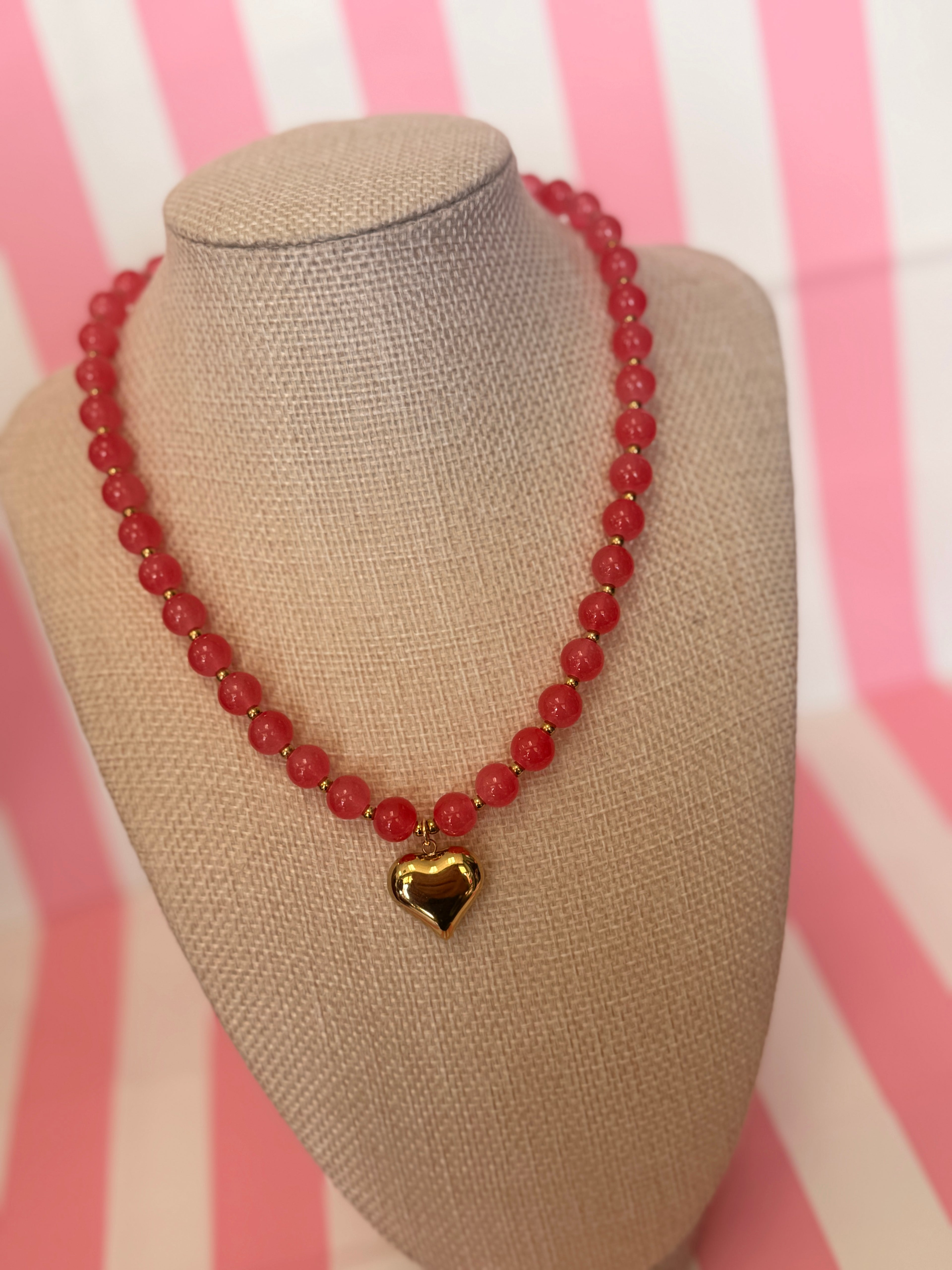 Small Bubble Heart Necklace