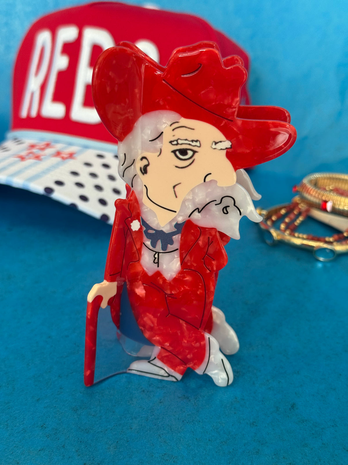 Game Day Hair Clip-Rebs/Dawgs